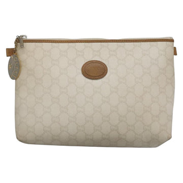 GUCCI GG Plus Supreme Clutch Bag PVC White Auth bs28632 - 0