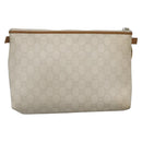GUCCI GG Plus Supreme Clutch Bag PVC White Auth bs28632-3