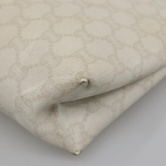 GUCCI GG Plus Supreme Clutch Bag PVC White Auth bs28632