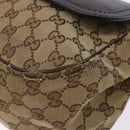 GUCCI GG Canvas Shoulder Bag Beige Silver Brown 308452 Auth bs28633-10