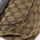 GUCCI GG Canvas Shoulder Bag Beige Silver Brown 308452 Auth bs28633-11