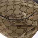 GUCCI GG Canvas Shoulder Bag Beige Silver Brown 308452 Auth bs28633-12