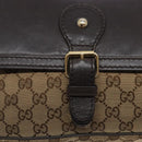 GUCCI GG Canvas Shoulder Bag Beige Silver Brown 308452 Auth bs28633-15