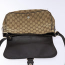 GUCCI GG Canvas Shoulder Bag Beige Silver Brown 308452 Auth bs28633-16