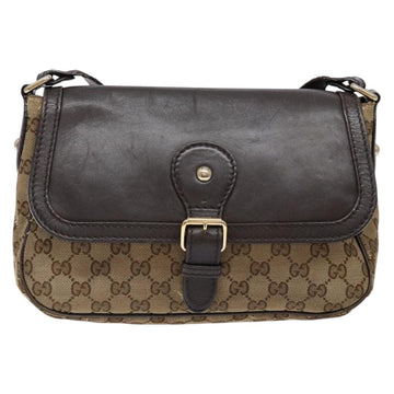 GUCCI GG Canvas Shoulder Bag Beige Silver Brown 308452 Auth bs28633 - 0