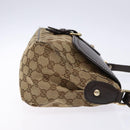 GUCCI GG Canvas Shoulder Bag Beige Silver Brown 308452 Auth bs28633-4