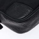 GUCCI GG Canvas Guccissima Clutch Bag Leather nylon Black 162782 Auth bs28636-16