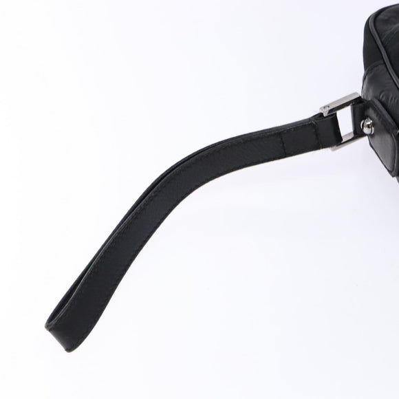 GUCCI GG Canvas Guccissima Clutch Bag Leather nylon Black 162782 Auth bs28636