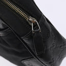 GUCCI GG Canvas Guccissima Clutch Bag Leather nylon Black 162782 Auth bs28636-9