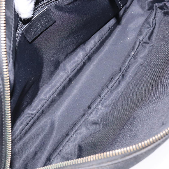 GUCCI GG Canvas Guccissima Clutch Bag Leather nylon Black 162782 Auth bs28636