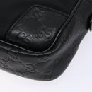 GUCCI GG Canvas Guccissima Clutch Bag Leather nylon Black 162782 Auth bs28636-7