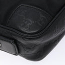 GUCCI GG Canvas Guccissima Clutch Bag Leather nylon Black 162782 Auth bs28636-14