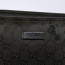 GUCCI GG Canvas Web Sherry Line Shoulder Bag Black Silver 189749 Auth bs28637-18