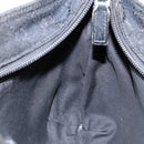 GUCCI GG Canvas Web Sherry Line Shoulder Bag Black Silver 189749 Auth bs28637-20