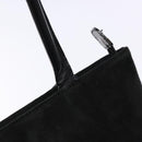 GUCCI Shoulder Bag Suede Black Gold Auth bs28638-8