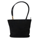 GUCCI Shoulder Bag Suede Black Gold Auth bs28638-13