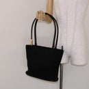 GUCCI Shoulder Bag Suede Black Gold Auth bs28638-23