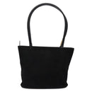 GUCCI Shoulder Bag Suede Black Gold Auth bs28638-2