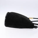 GUCCI Shoulder Bag Suede Black Gold Auth bs28638-3