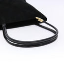 GUCCI Shoulder Bag Suede Black Gold Auth bs28638-7