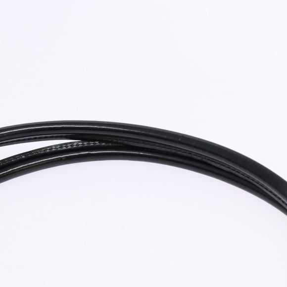 GUCCI Shoulder Bag Suede Black Gold Auth bs28638