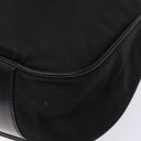 GUCCI Bamboo Shoulder Bag Nylon Black Silver 001 1553 1577 Auth bs28640-14