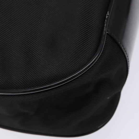 GUCCI Bamboo Shoulder Bag Nylon Black Silver 001 1553 1577 Auth bs28640