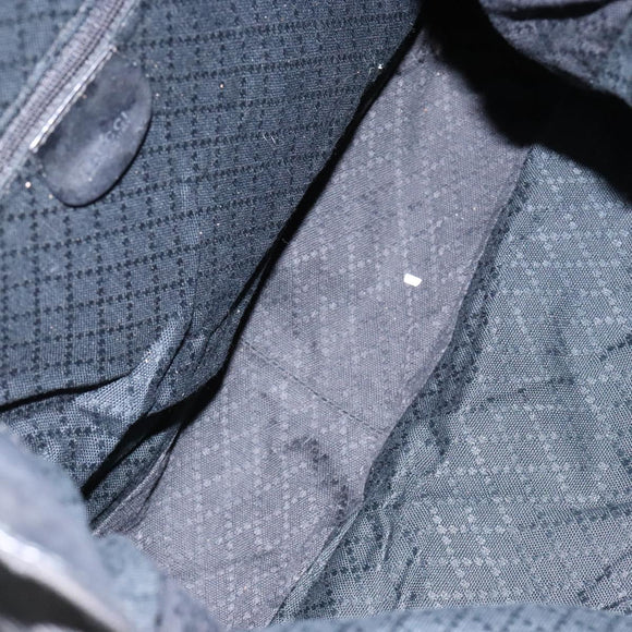 GUCCI Bamboo Shoulder Bag Nylon Black Silver 001 1553 1577 Auth bs28640