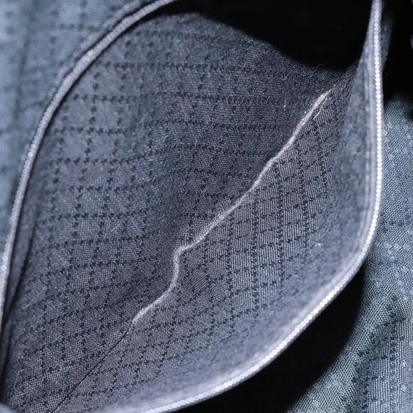 GUCCI Bamboo Shoulder Bag Nylon Black Silver 001 1553 1577 Auth bs28640