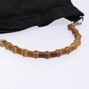 GUCCI Bamboo Shoulder Bag Nylon Black Silver 001 1553 1577 Auth bs28640-7