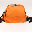 GUCCI Backpack Nylon Leather Orange Black Silver Auth bs28642-5
