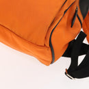 GUCCI Backpack Nylon Leather Orange Black Silver Auth bs28642-15