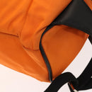 GUCCI Backpack Nylon Leather Orange Black Silver Auth bs28642-17