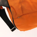 GUCCI Backpack Nylon Leather Orange Black Silver Auth bs28642-18