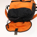 GUCCI Backpack Nylon Leather Orange Black Silver Auth bs28642-21