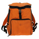 GUCCI Backpack Nylon Leather Orange Black Silver Auth bs28642-13