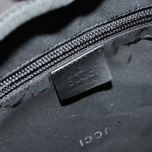 GUCCI Backpack Nylon Leather Orange Black Silver Auth bs28642