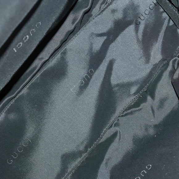 GUCCI Backpack Nylon Leather Orange Black Silver Auth bs28642