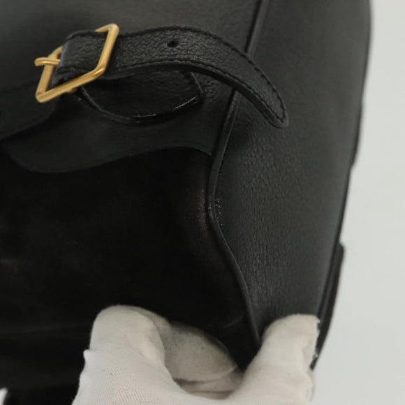 GUCCI Bamboo Backpack Suede Black Gold 003 1998 0016 Auth bs28645