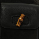 GUCCI Bamboo Backpack Suede Black Gold 003 1998 0016 Auth bs28645-23