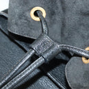 GUCCI Bamboo Backpack Suede Black Gold 003 1998 0016 Auth bs28645-22