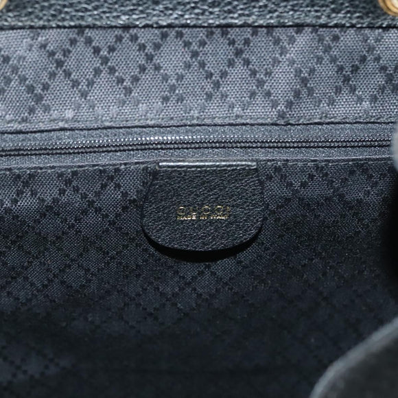 GUCCI Bamboo Backpack Suede Black Gold 003 1998 0016 Auth bs28645