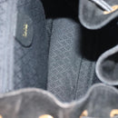 GUCCI Bamboo Backpack Suede Black Gold 003 1998 0016 Auth bs28645-11