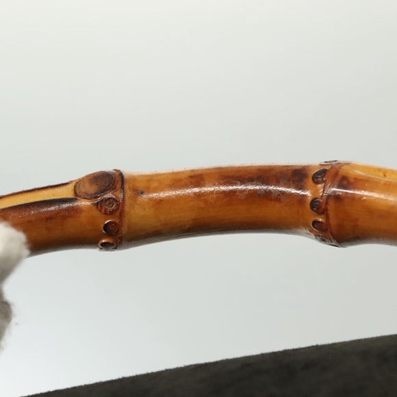 GUCCI Bamboo Backpack Suede Black Gold 003 1998 0016 Auth bs28645