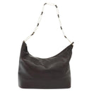 GUCCI Shoulder Bag Leather Brown Gold 001 1998 1805 Auth bs28648-1