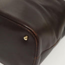 GUCCI Shoulder Bag Leather Brown Gold 001 1998 1805 Auth bs28648-12