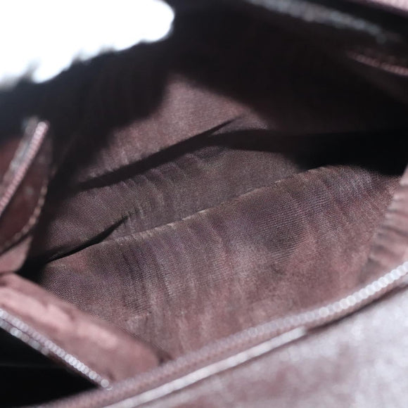 GUCCI Shoulder Bag Leather Brown Gold 001 1998 1805 Auth bs28648