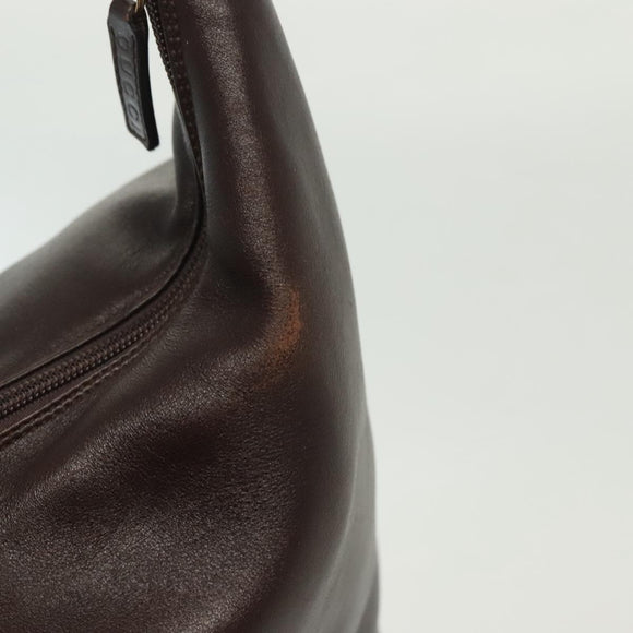 GUCCI Shoulder Bag Leather Brown Gold 001 1998 1805 Auth bs28648