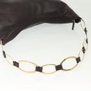 GUCCI Shoulder Bag Leather Brown Gold 001 1998 1805 Auth bs28648-8