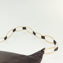 GUCCI Shoulder Bag Leather Brown Gold 001 1998 1805 Auth bs28648-9